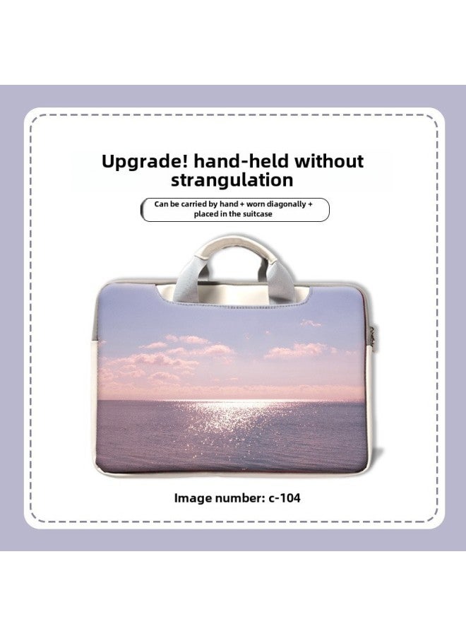 Suitable For Cartoon Painted Laptop Bag Men's And Women's Cartoon Cute Computer Sleeve Bag For Mac Huawei Glory-Color:RR-174-Applicable Model:12 Inch - Image 4
